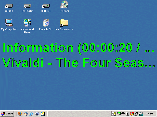 On Screen Display Showing Media Information